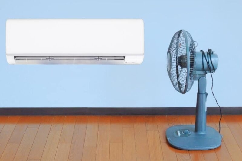 Ventilador vs. ar condicionado